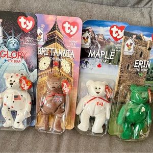 McDonalds International Beanie Babies Rare Set With Errors Unopened Pa…SALE